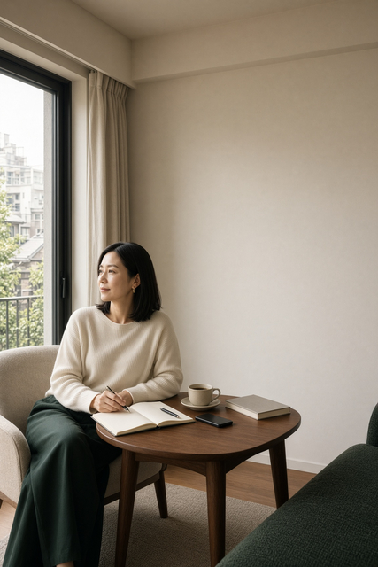 自分の時間と予定を自分で選ぶ30代女性