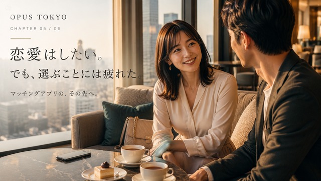マッチングアプリから離れて男性とのデートや会話を楽しむ30代女性を描いたOPUS TOKYO第5章