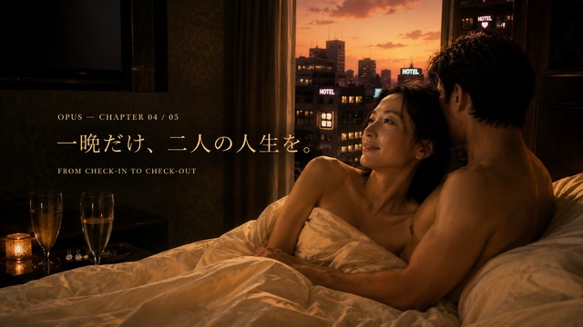 ラブホテルで一晩を共に過ごし、朝を迎える男女