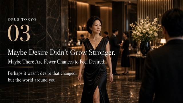 Elegant woman in her 40s walking through a hotel lobby