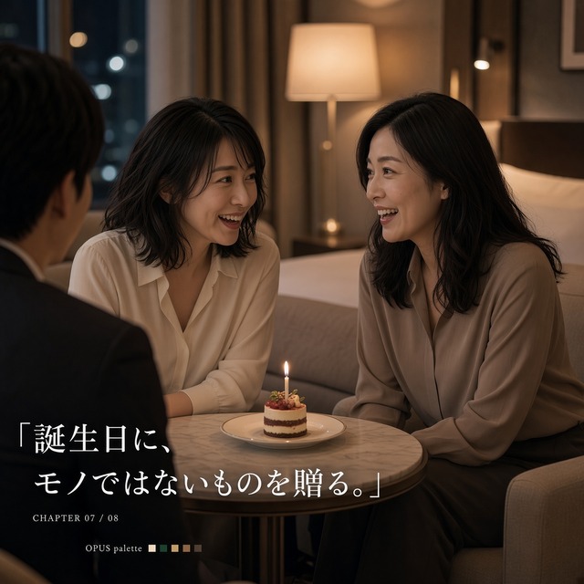 [Chapter 7] Enjoy OPUS with a Friend—Two-Person Bookings | Give an Experience, Not a Thing, for Her Birthday | OPUS