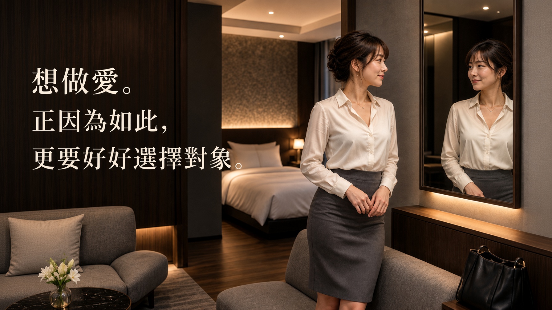 慎重選擇親密對象的成年女性