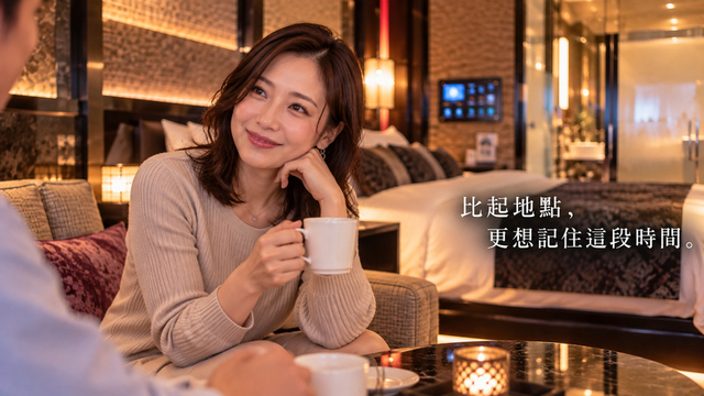 台灣女性在東京愛情旅館享受輕鬆對話與安心時光