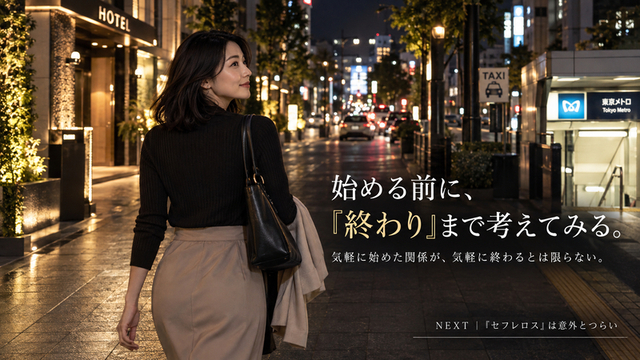 セフレとの関係の始まりだけでなく終わりについて考える30代女性