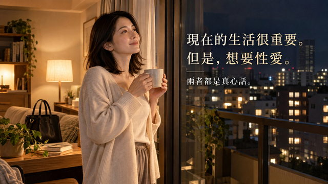 珍惜現有生活同時面對想要性愛心情的30多歲女性