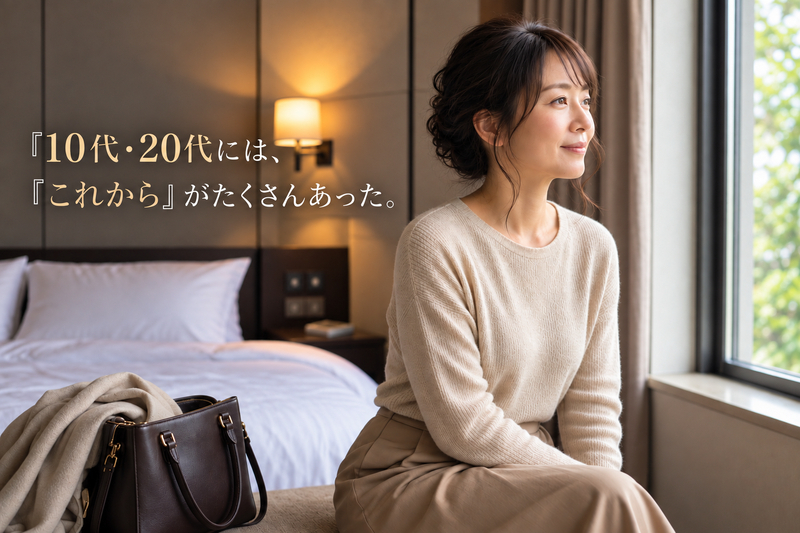 若い頃にはこれからがたくさんあったと人生を振り返る女性