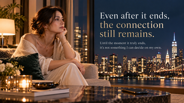 Woman reflecting on the memories and feelings that can remain after a relationship ends