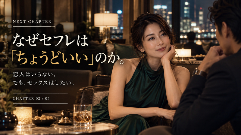 恋人はいらないけれどセックスはしたい女性にとって、なぜセフレがちょうどいいのかを問いかける第2章予告