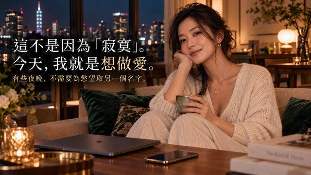 夜晚在家放鬆並坦然承認想做愛並不等於寂寞的30多歲女性