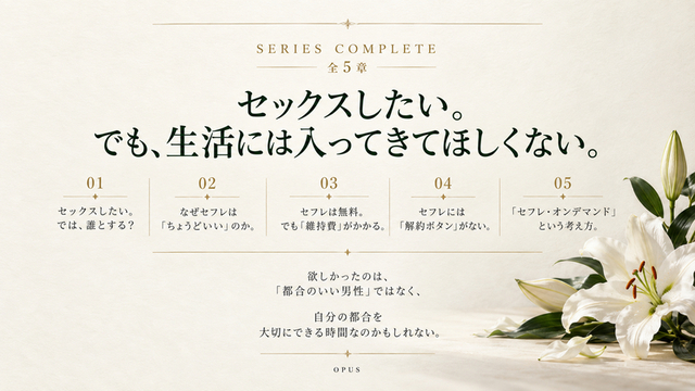 セックスしたいでも生活には入ってきてほしくない全5章シリーズ完結カード