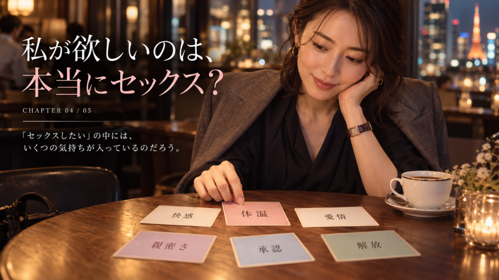 私たちが欲しいのは、本当にセックスなのか。|なぜ私たちは、こんなにもセックスに振り回されるのか。【第4章/全5章】