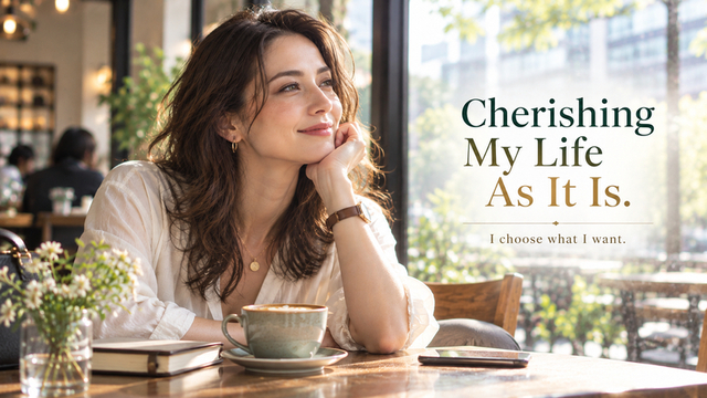 Woman in her thirties choosing what she wants while cherishing the life she already has