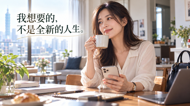 珍惜現有生活，同時渴望親密感的30多歲台灣女性